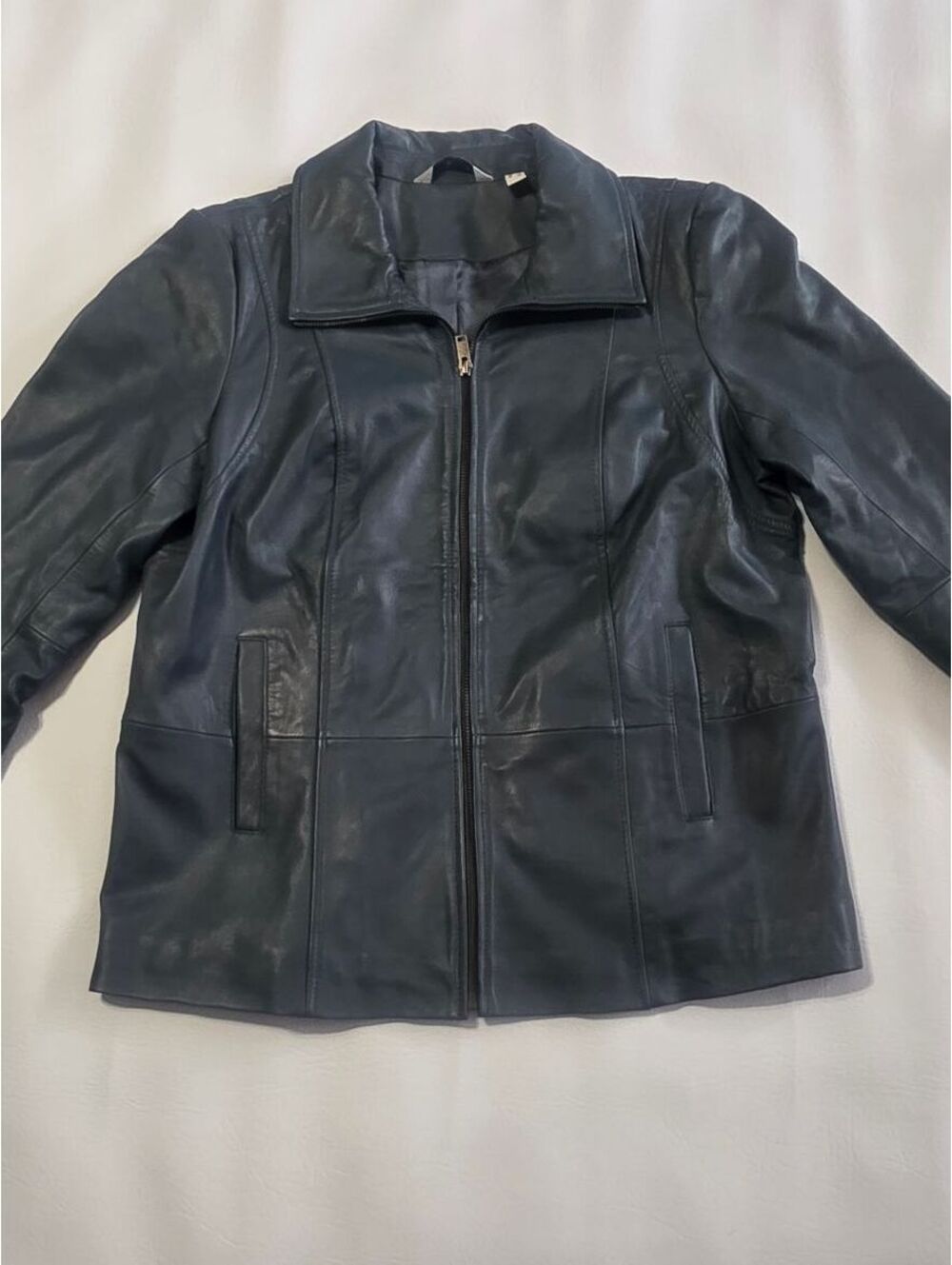d&co. Denim & Company Leather Moto Jacket